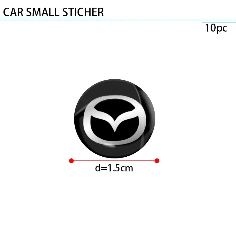 10Pcs Car Logo Interior Rear View Mirror Sticker For MAZDA 2 3 6 ATENZA 3 BK BL 5 CR CW 6 II GH CX-7 ER MX-5 NC Car Products