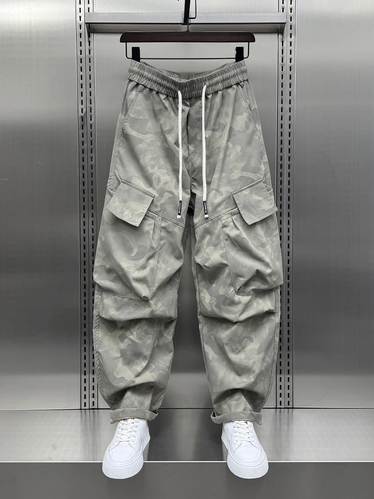 

Faionable Camouflage Workwear Pants Men's Summer 2025 Loose Outdoor Sports Trousers with Big kets Youth Active Sle