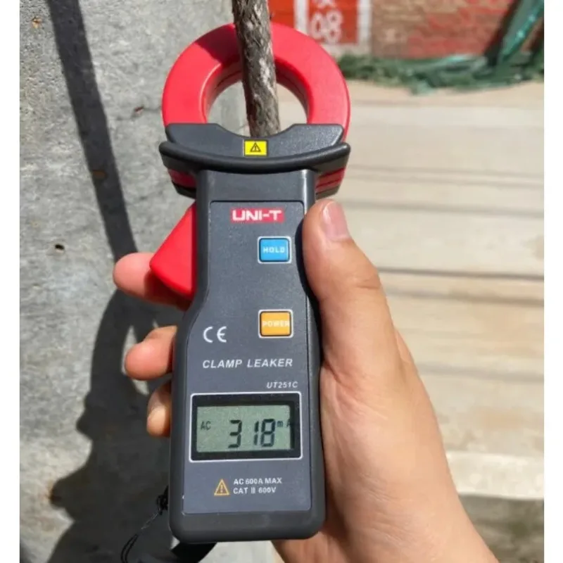 1PC New UNI-T UT251C+ Leakage Current Clamp Meter 60A AC Digital Ammeter Pliers True RMS 100%  In Stock High Precision mA Tester