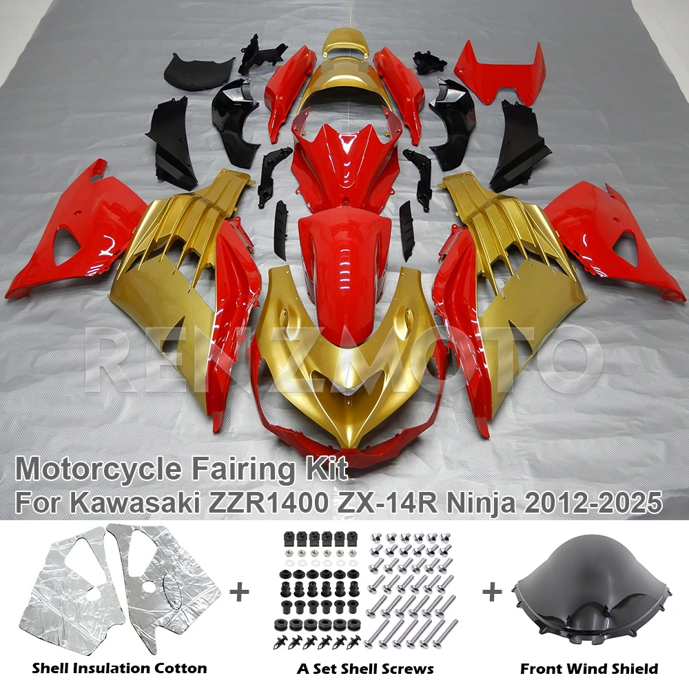 ZX14R لكاواساكي ZZR1400 ZX-14R نينجا 2012-2025 هدية موتو مجموعة طقم الجسم الديكور البلاستيك الحرس لوحة الملحقات قذيفة 107