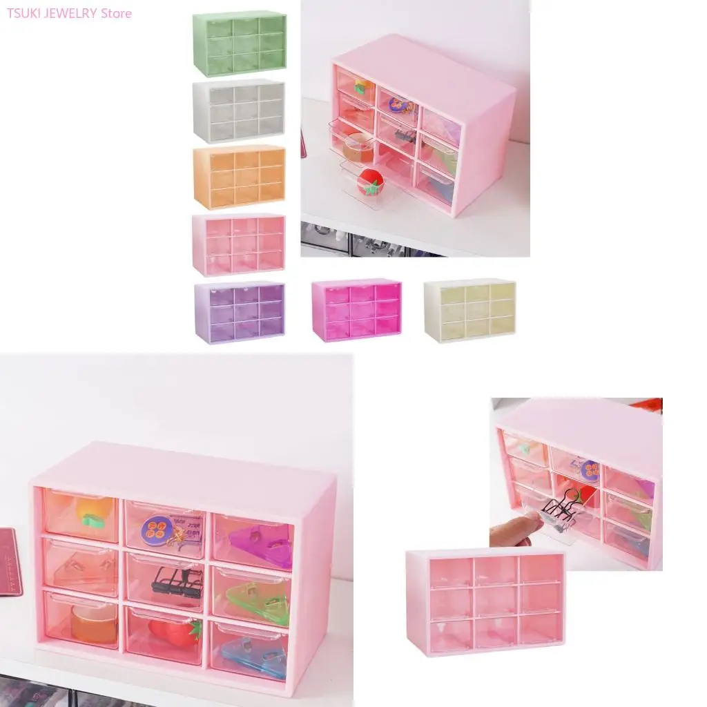 

62KE 9 Compartment Jewelry Organizers Cosmetic Storage Box Space Efficient Designs