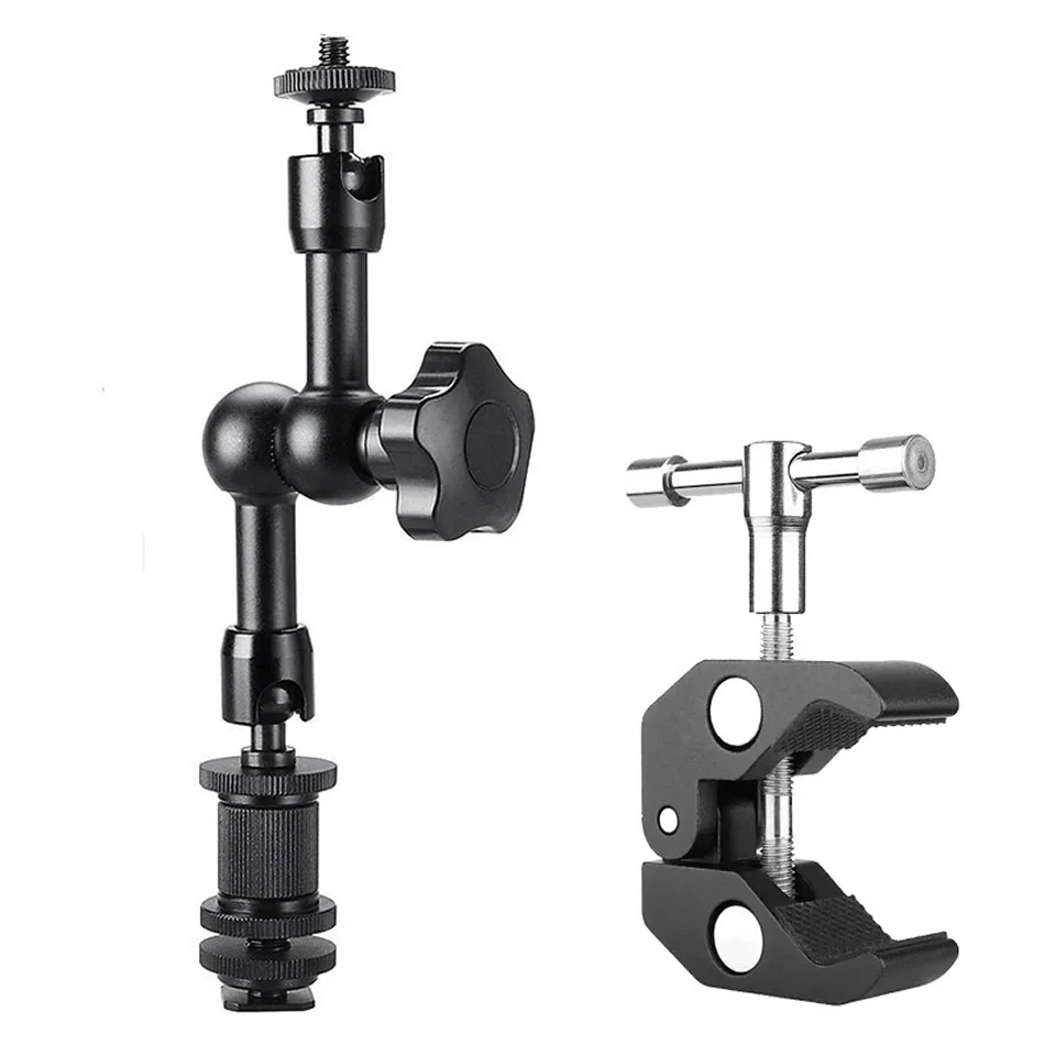 7|11|20 Inch Metal Articulating Magic Arm Super Clamp Holder Stand for DSLR Camera Photo Studio Photography Accessories Prop Kit