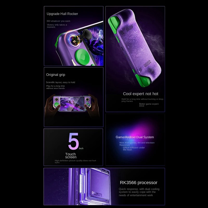 E6 Plus Handheld Game Console+2Xcontroller 64G+15000Games 5 Inch Portable Arcade Video Game Console Support Connect TV