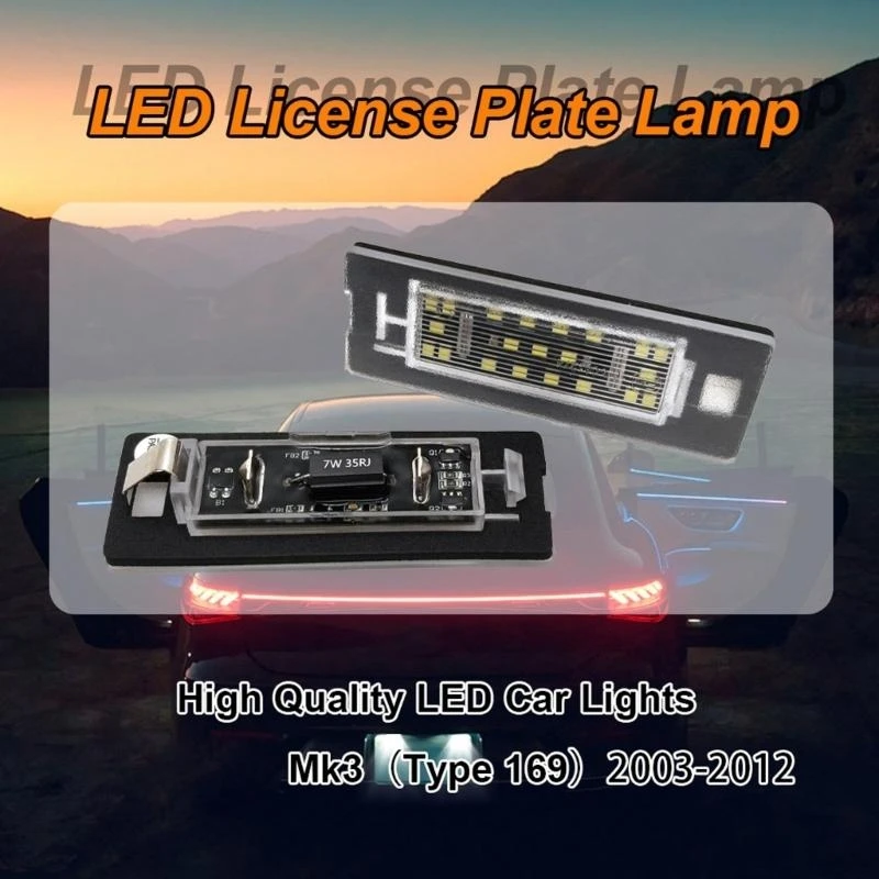 37JE 71734797 Replacement License Plate Lamp for Panda Type 169 2003-2012