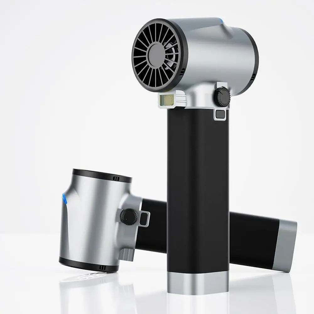 منفاخ مجفف توربو منفاخ هواء للسيارات 750 وات لاسلكي قابل لإعادة الشحن مع ضوء COB سرعة متغيرة لا نهائية متعددة الاستخدام محمولة باليد
