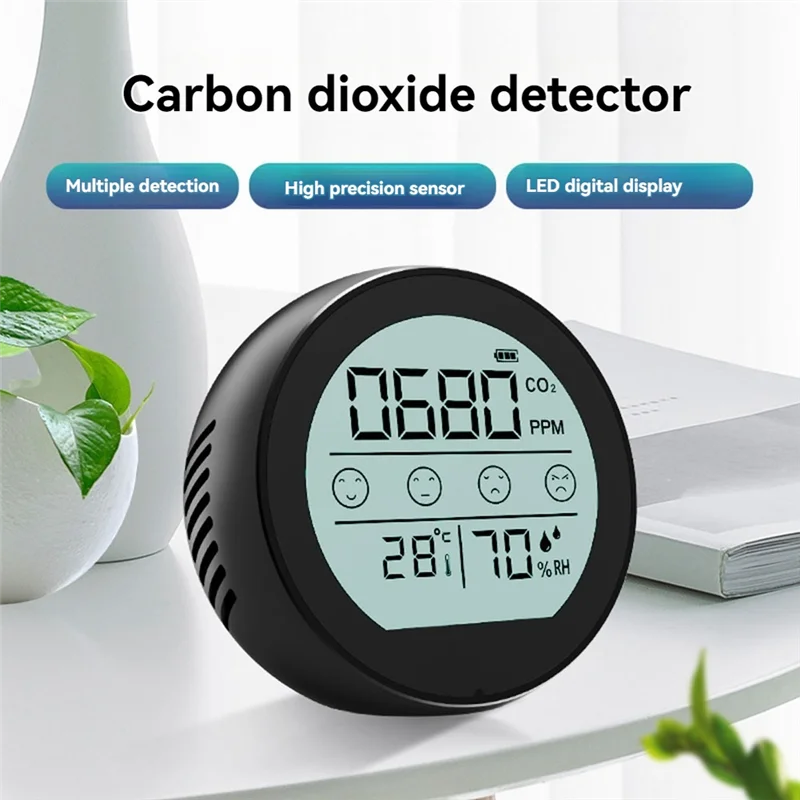 

Y45A-монитор качества воздуха, счетчик CO2, детектор углекислого газа, обнаружение температуры и влажности для домашнего офиса, автомобиля