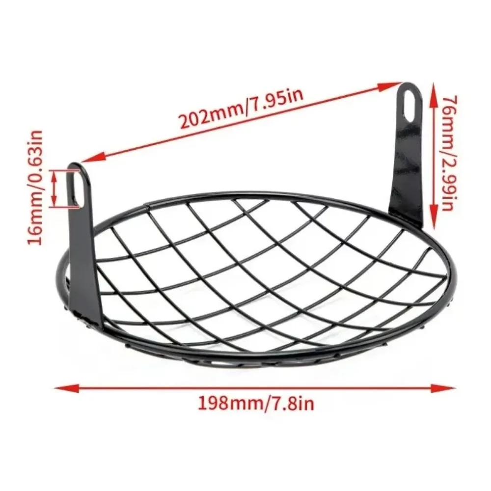 Universal for Cover Fit HeadLamp Mesh Grille Lampshade Metal Retro Motorcycle Headlight Protector