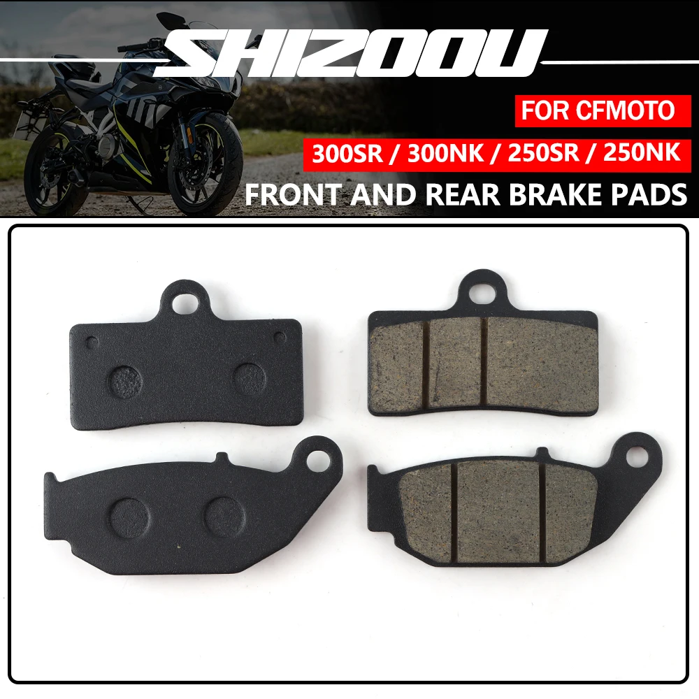 Für CFMOTO 300SR 300NK 250SR 250NK Motorrad Vordere Bremsbeläge Hintere Bremsbeläge Scheibenbremsbeläge