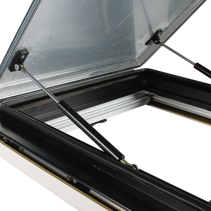 RV High-Quality 530x530mm RV Caravan Window with Pleated Blind & Fly Screen Aluminum Alloy Double Acrylic Window