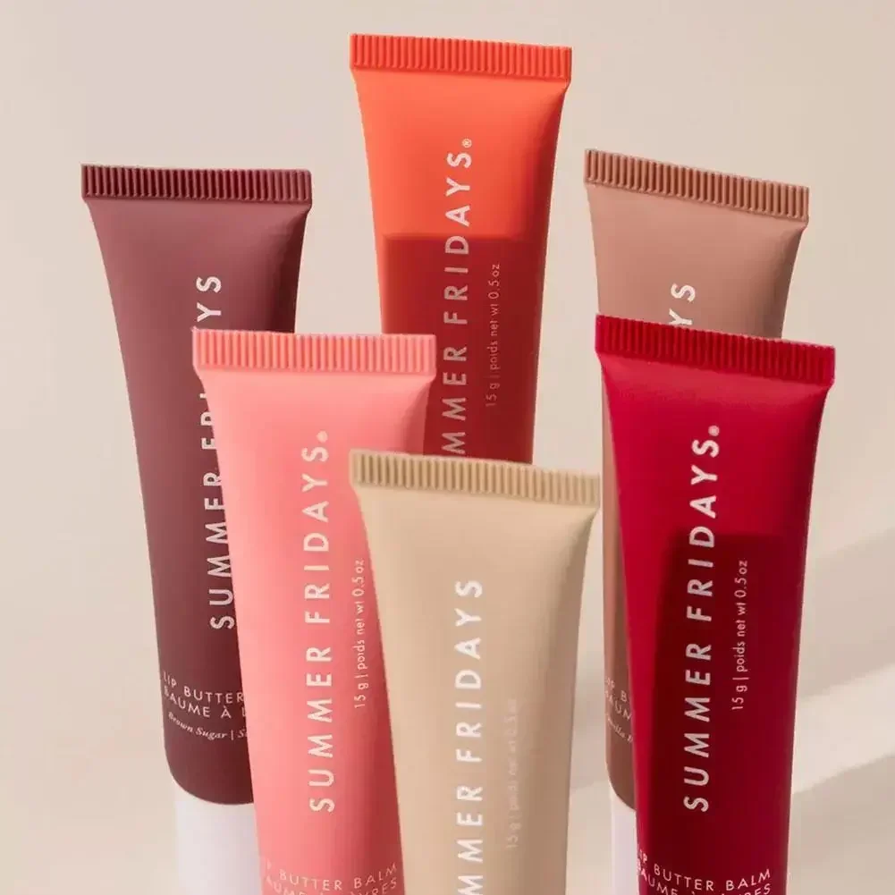 15 ml Summer Fridays 9 Arten Lippenbalsam, feuchtigkeitsspendend, glatt, weiche Lippen, Kosmetik, Zucker, Vanille, Beige, süße Minze, Make-up, Lippenpflege