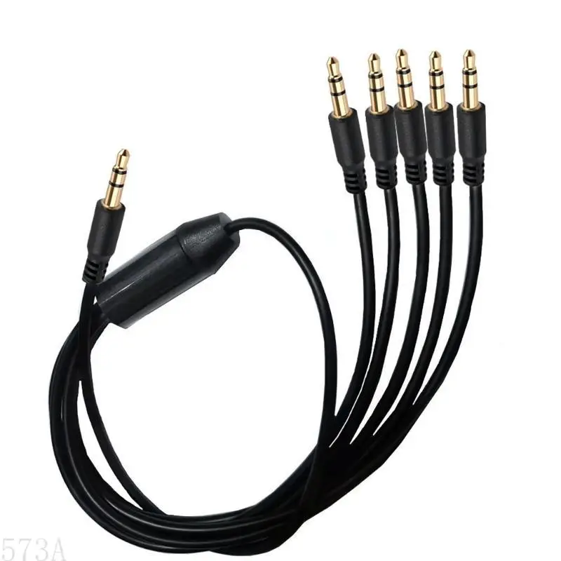 573A Audiokabel 3,5 mm männlich bis mehrere 3,5 mm männliche Splitter für Subwoofer der Lautsprecher