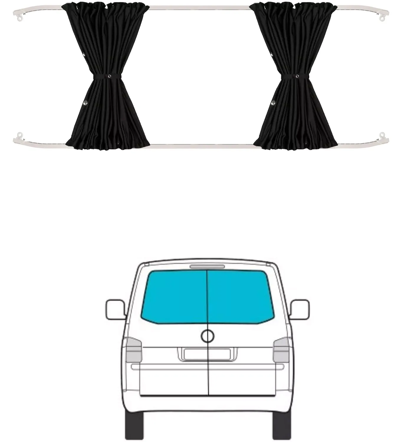 Auto Privacy Verduisteringsvenster Zonnescherm Gordijnen Met Slides Voor Vw Transporter T5 T6 T6.1 Van Reizen Camping Interieur Accessoires