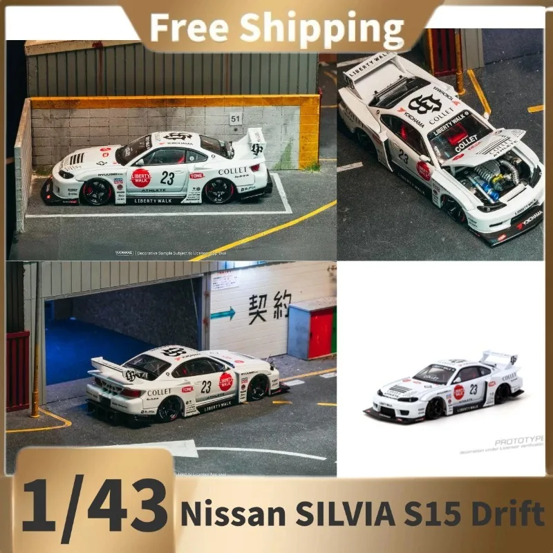 (New in stock）TW Tarmac 1:43 LB Nissan SILVIA S15 Drift 2025 Racing Model 23#