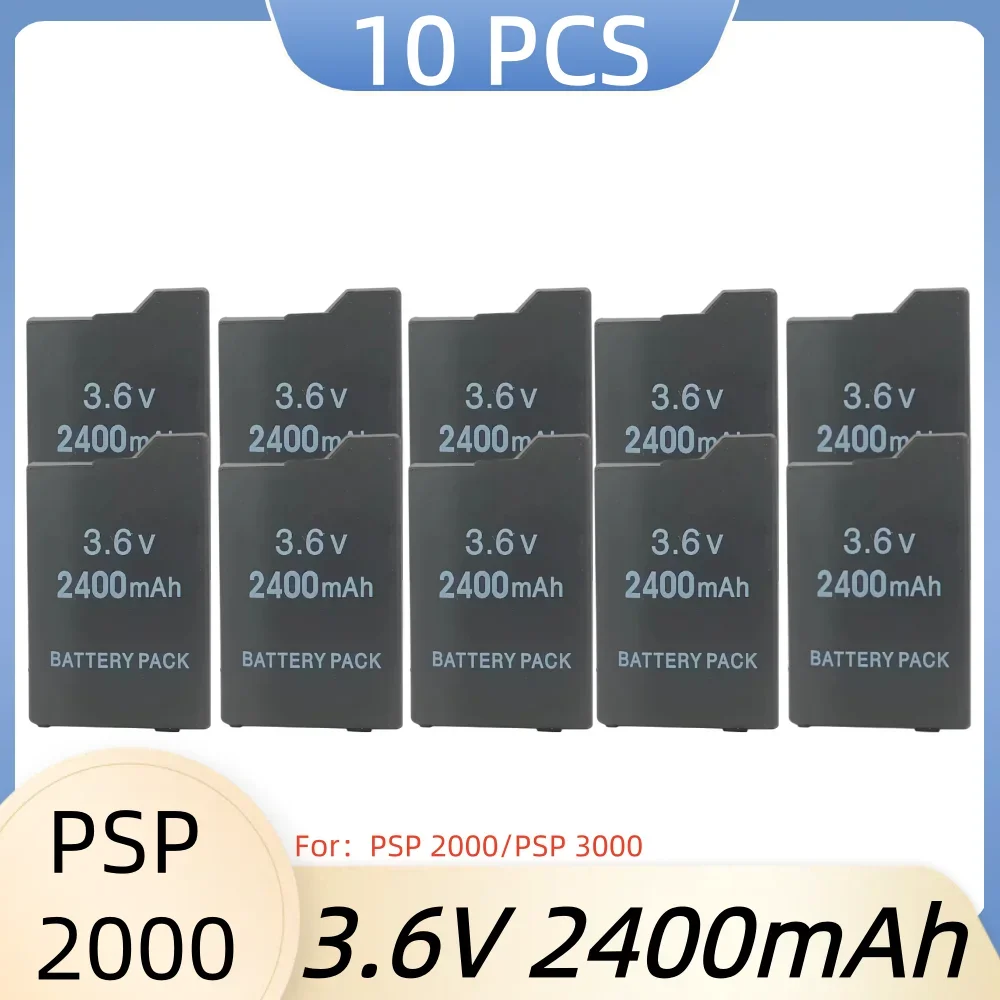 1-10 Uds para PSP 2000/3000 3,6 V 2400mAh batería de litio recargable para PSP 1000 PSP-S110 2400mAh baterías de litio