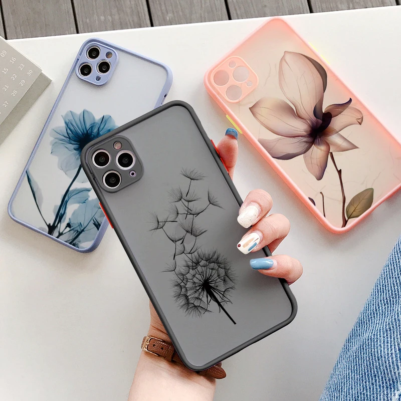 Luxury Vintage Rose Flower Phone Case for iPhone 17 16 PRO MAX Plus X XR XS 12 13 14 11 15 Pro Max Black Back Shockproof Covers