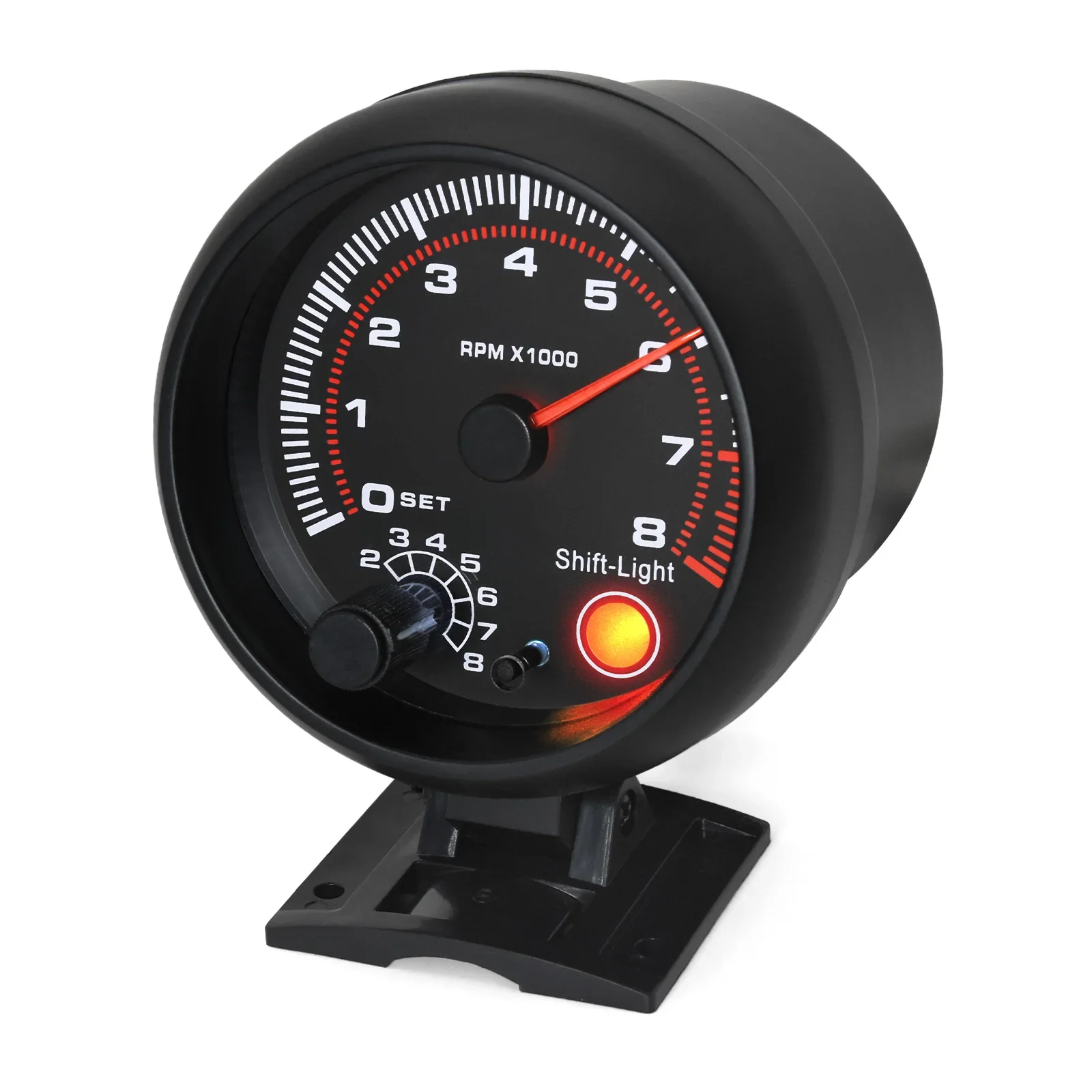 Auto-Tachometer mit Schaltlichtanzeige 0-8000 U/min Drehzahlmesser für 1-8 Zylinder Tachometer für 12V Rennwagen Fahrzeug Auto-Anzeige – Detail 1