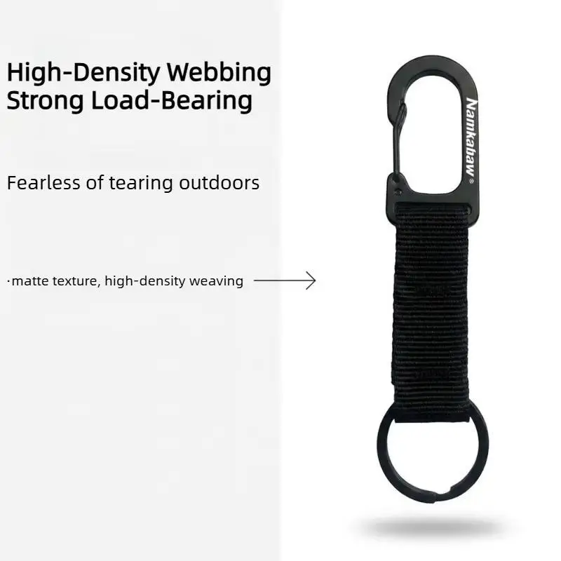 Gurtband-Federhaken Karabiner Schnellverschluss Schlüsselring Schlüsselanhänger Rucksackzubehör für Outdoor-Camping, Wandern, EDC-Ausrüstung – Detail 6