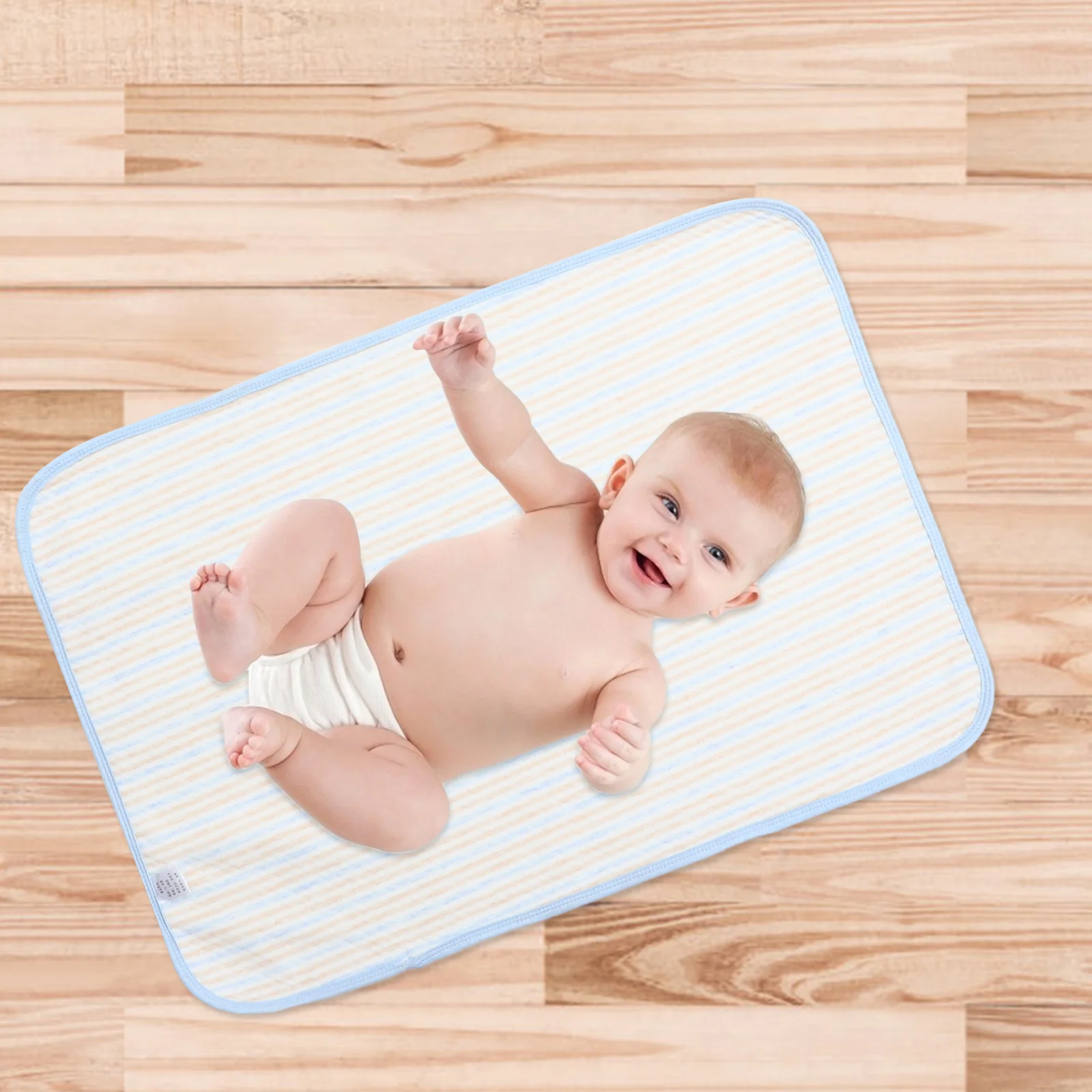 2Pcs Waterproof Breathable Baby Changing Pads Multipurpose Nursing Cushions for Home Diaper Changing Mat Reusable Cotton Infant