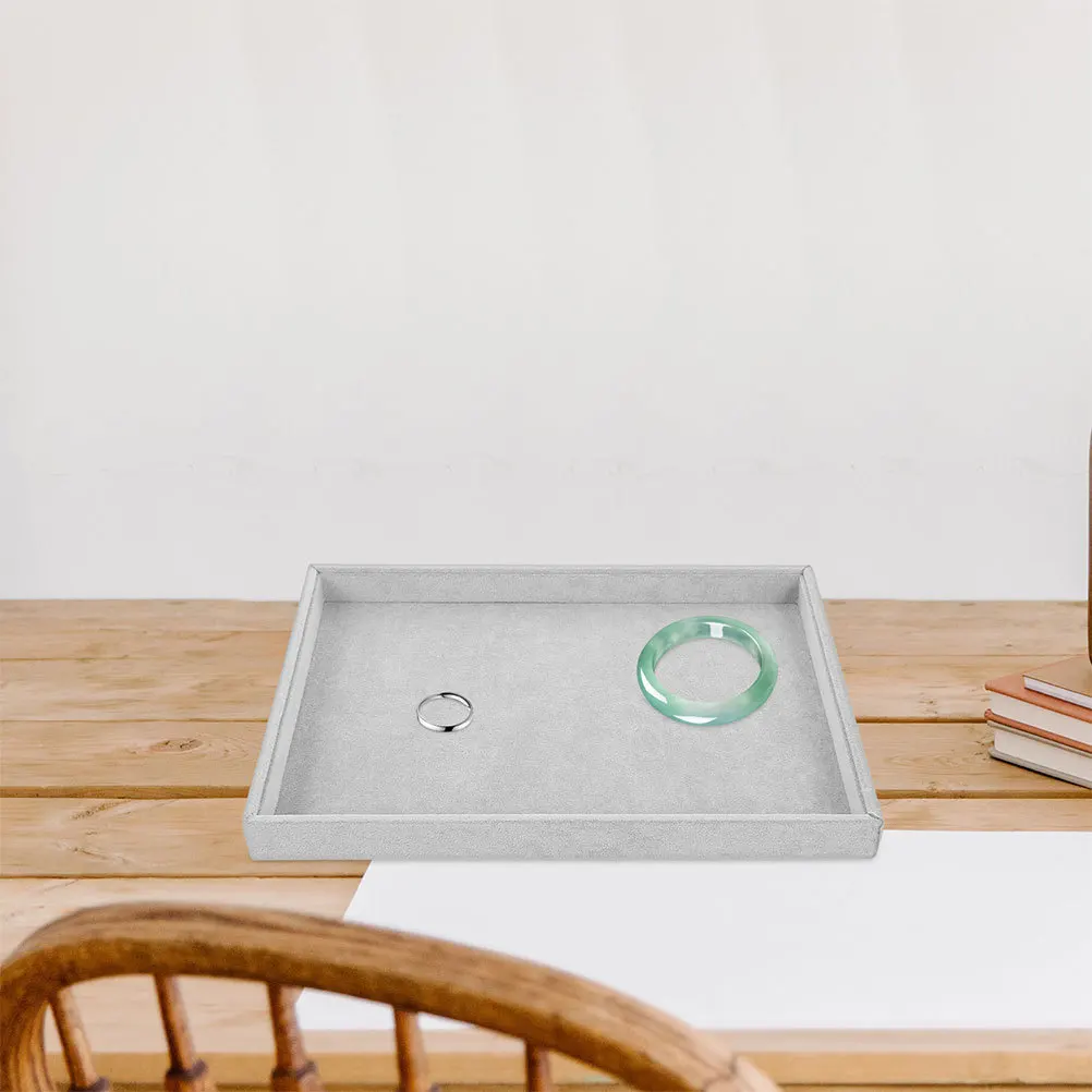 

Jewelry Organizer Tray Soft Fabric Tray for Earrings Necklaces Bracelets Decorative Vanity Organizer Jewelry Display Plate