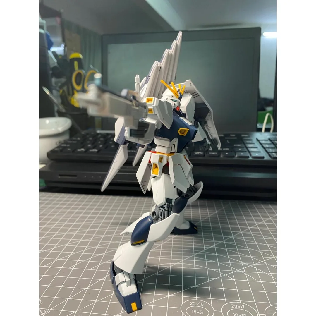 GAOGAO Nu Model RG 1/144 Rx-93 V Fighter Assembly Model Kit Plastic Skeleton Anime Action Figure Robot Plastic Figurine Toys