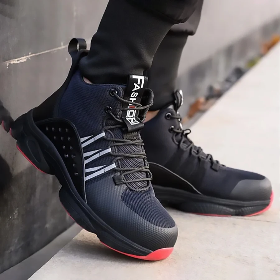Light Breathable Safety Boots Men Work Sneakers Anti-smash Indestructible Shoes Steel Toe Protective Botas Anti-puncture Work