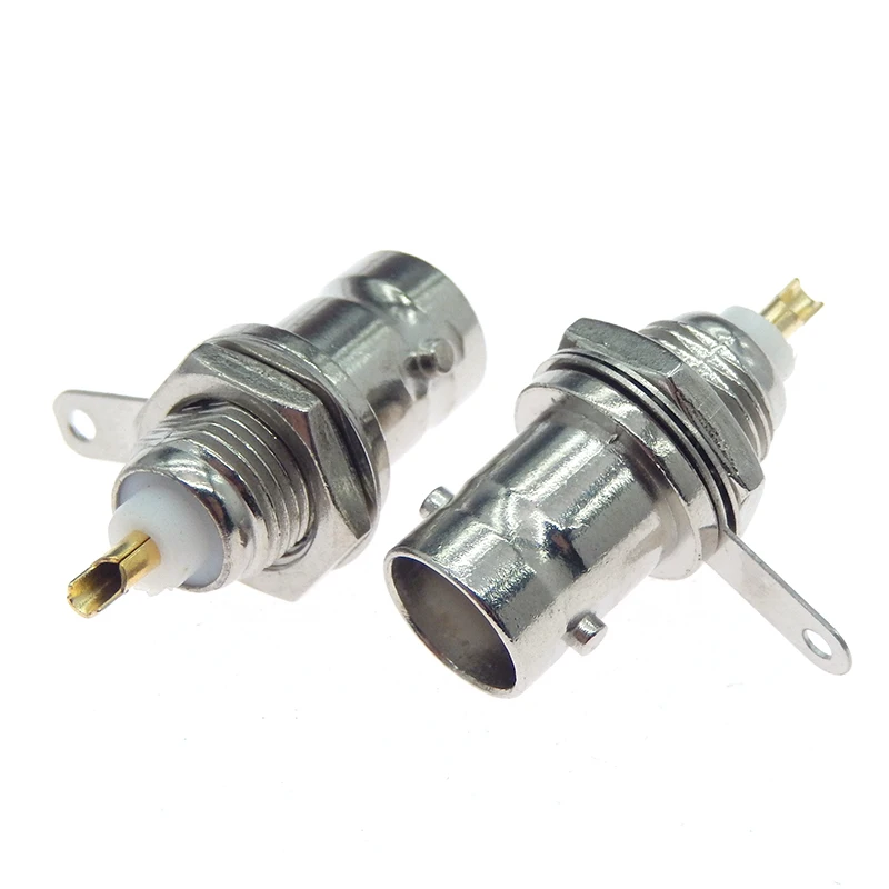 1Pcs BNC Female Socket Solder Connector Chassis Panel Mount Coaxial Cable For Welding Machine Parts