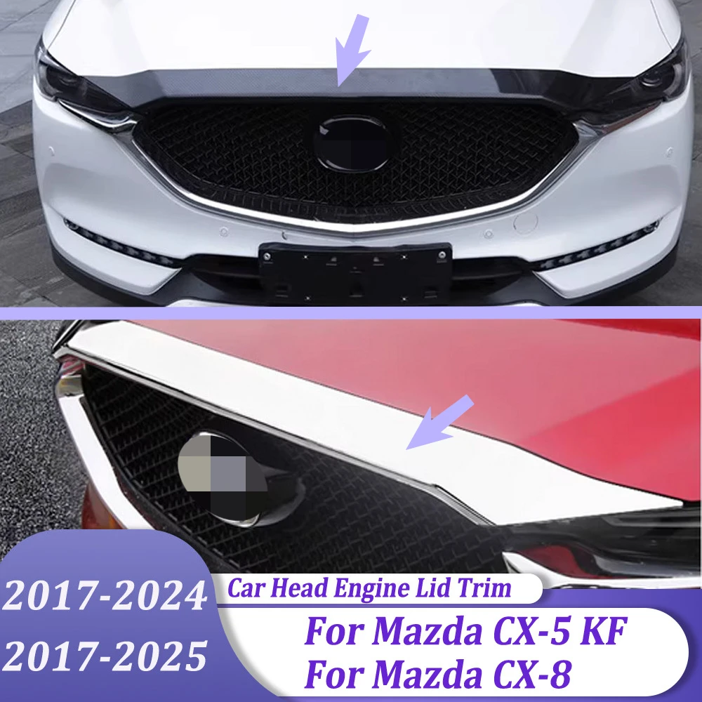 

Front Grille Trim Racing Grills Around Frame Auto Accessories For Mazda CX-5 CX5 2017-2024 & For CX-8 CX8 2017-2025