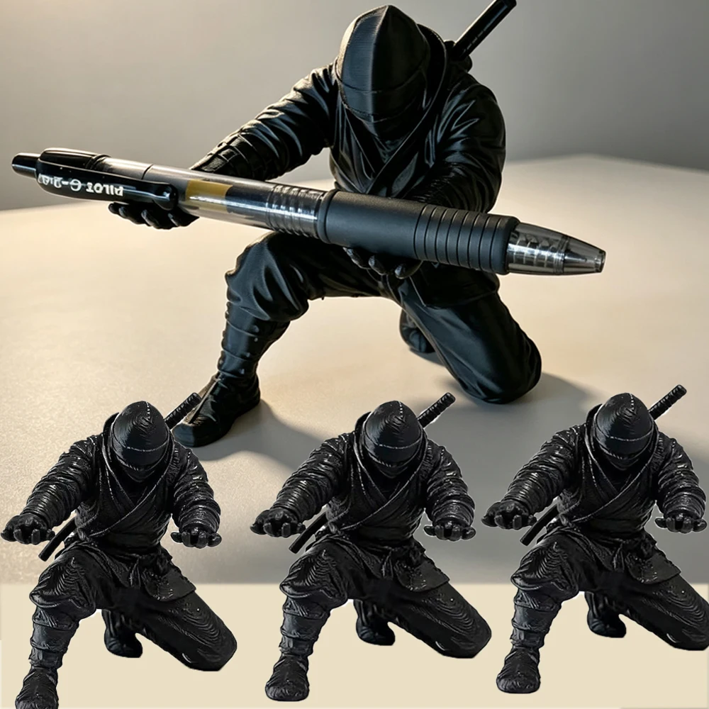 4PC/1PC Desktop Art 3D Printed Pen Holder Unique Figurine Stationery Organizer Pencil Figurines Desk Decor Craft For Pen Storage