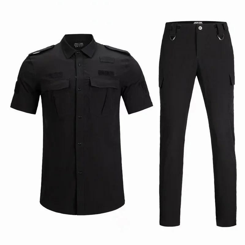 Men Uniforms Tactical Suit Man Multi Pockets Shirt Quick Dry Cargo Pants Soldier Durable Working Clothes for Men 2026