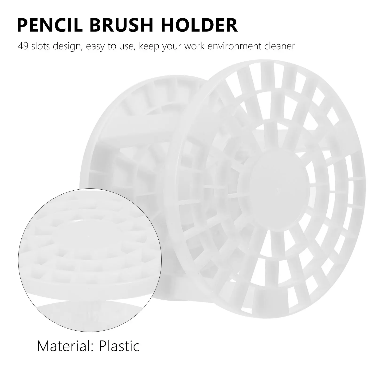 

2 Pcs Holes Pen Holder Storage Rack Display St ganizer Table Pen ganizer Brush Plastic Student Art Supplies Painting Tool