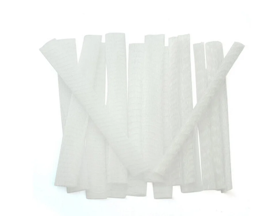 15 pezzi 1 confezione bianco trucco pennelli cosmetici protezione protezioni in rete copertura 120 mm x 12 mm nuovo e di alta qualità