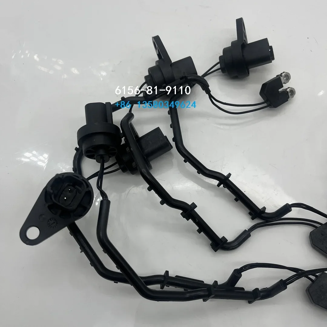 6 pcs Nozzle Injector Harness 6156-81-9110 PC400-7 PC400-8 Excavator Injector Wiring Harness 6156819110 For Komatsu