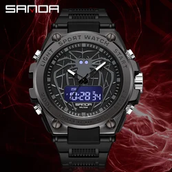 2023 Fashion Sanda Top Brand 3159 Men's Watches Sport Military Quartz 50m Waterproof Wristwatch For Male Clock Relogio Masculino