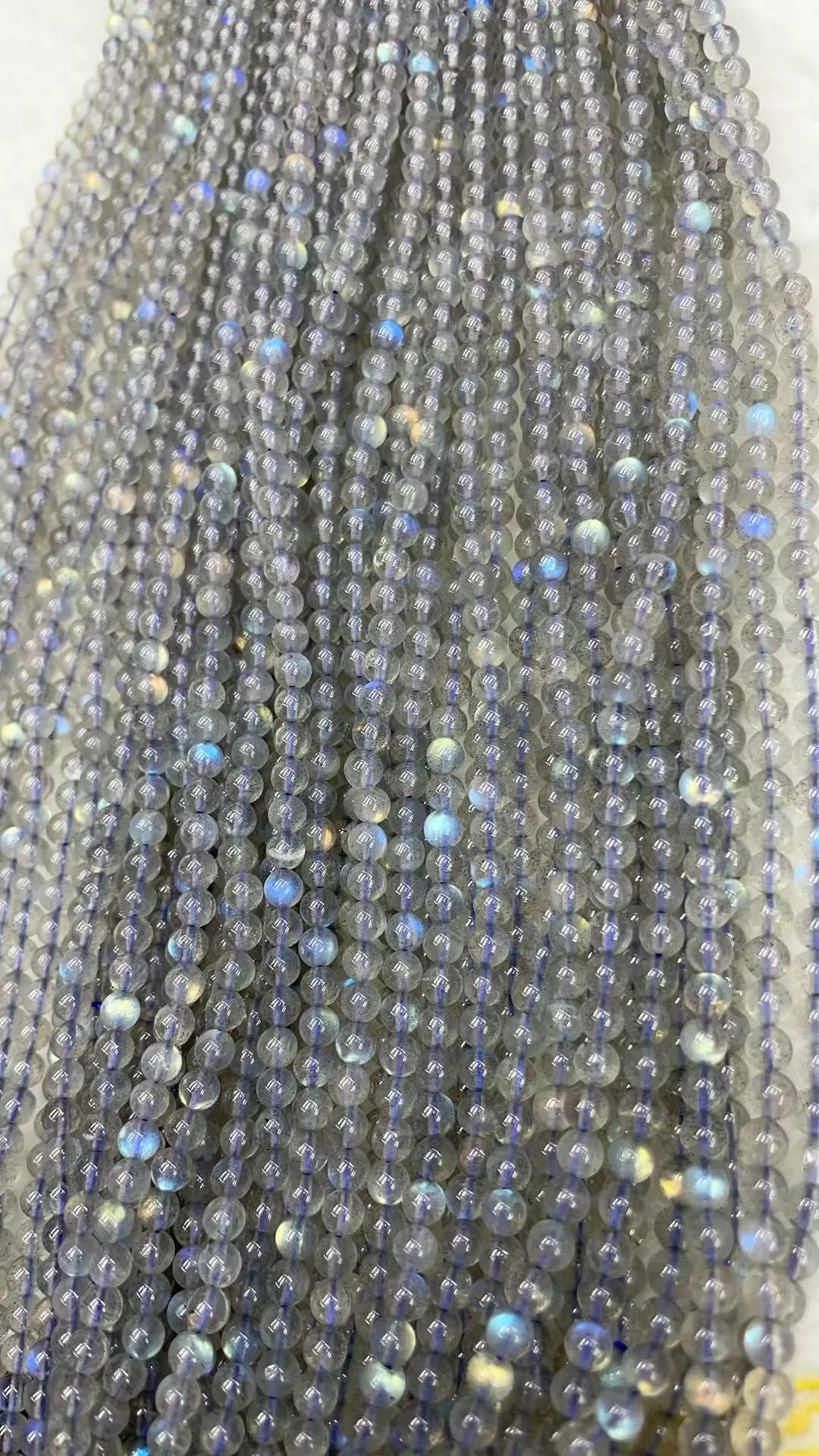 Natural Flash Stone Circle Beads 2mm 3mm 4mm Length 38.5cm