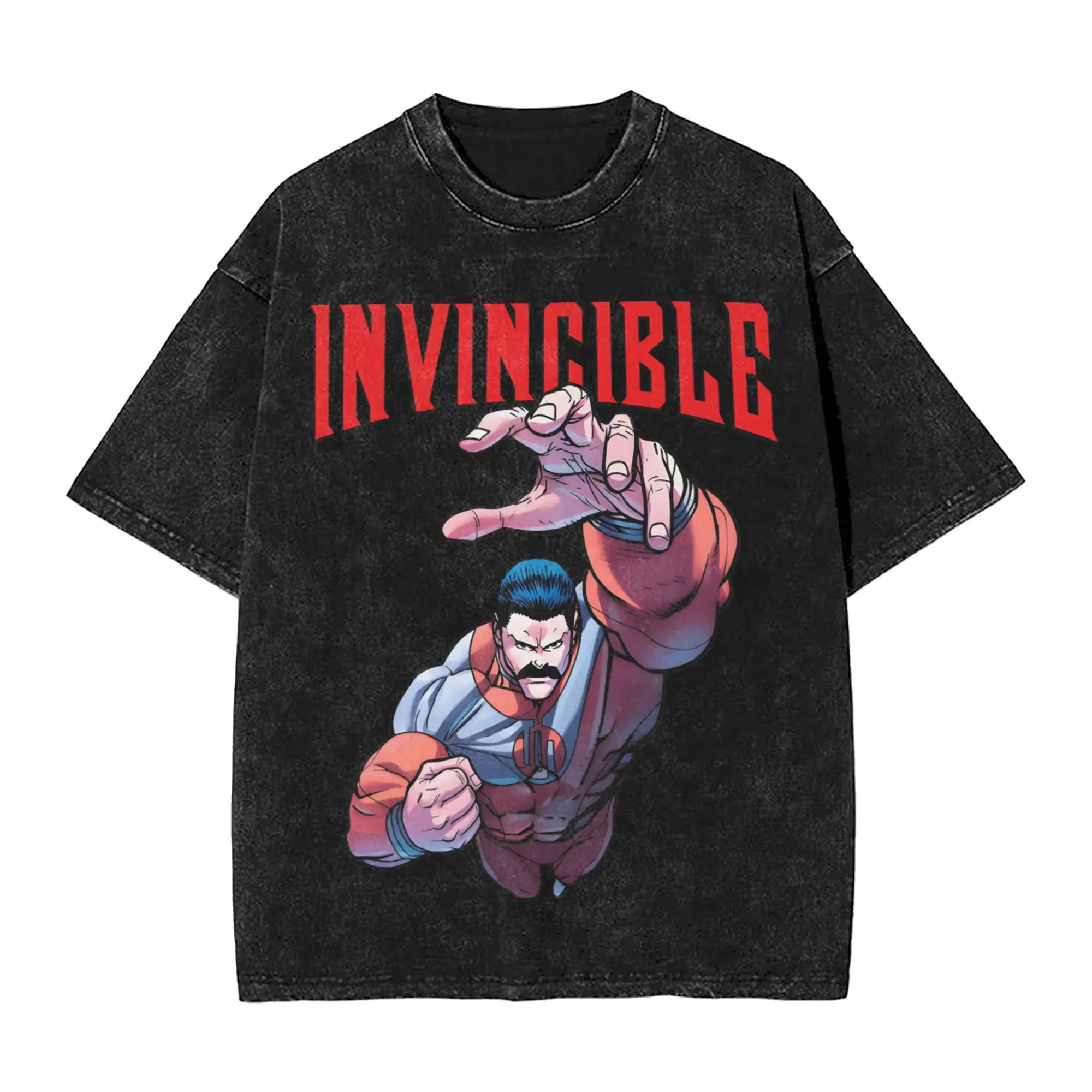 Thragg Invincibles Hero Movie Men's T Shirt Washed  Awesome Tees Short Sleeve O Neck T-Shirt 100% Cotton Gift Idea Clothing