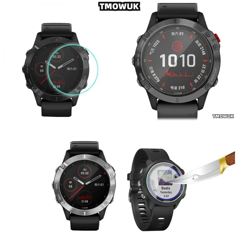 

For Garmin Fenix 6 6S 6X Pro Silver Ultra-Thin HD 9H Screen Protector