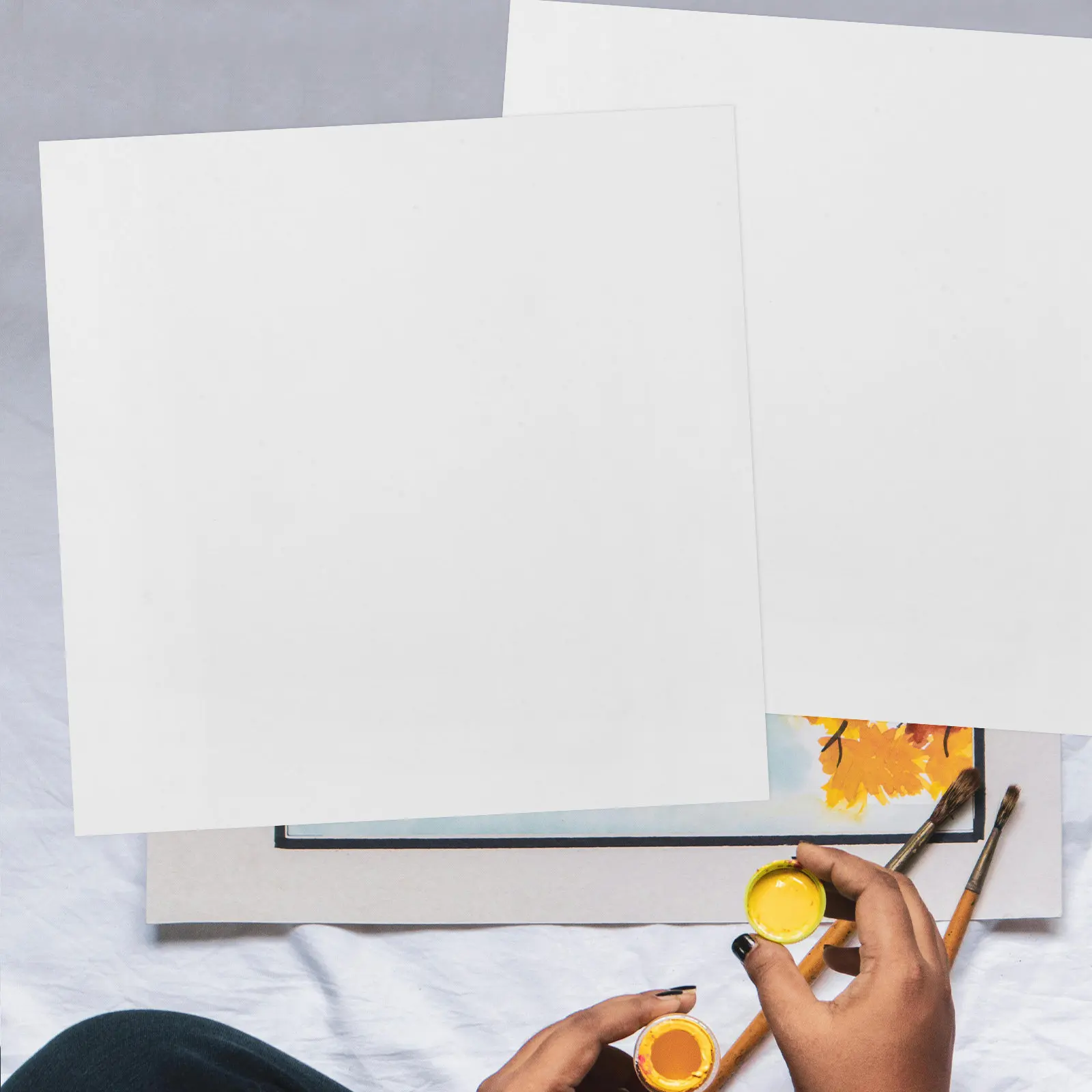 

50 Sheets Drawing Paper Thick Sturdy White Card Paper Blank Art Sheet for Painting Coloring Doodling Crafts