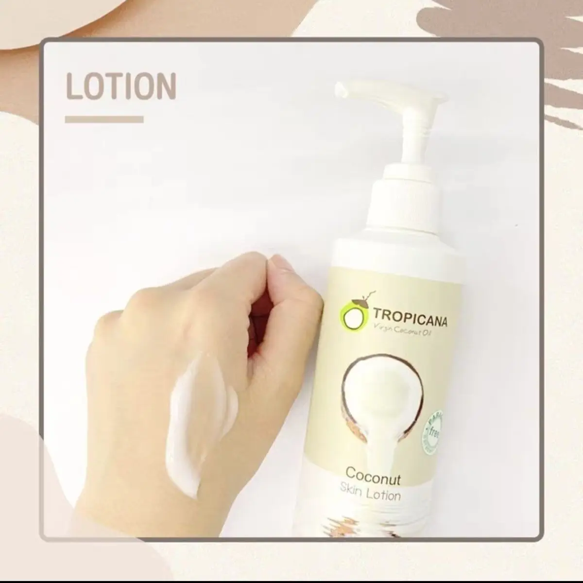 

Thai TROPICANA Coconut Oil Body Lotion, Lightweight Hydration & Long-Lasting Fragrance, Non-Greasy