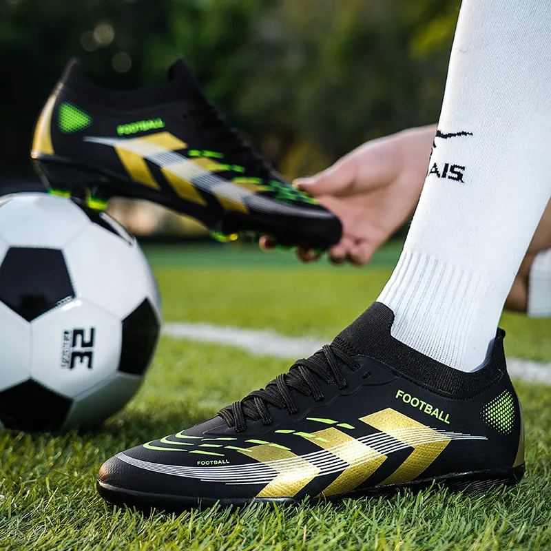 Summer High Quality Youth Football Boots Long Studs Lightweight, Breathable and Comfortable