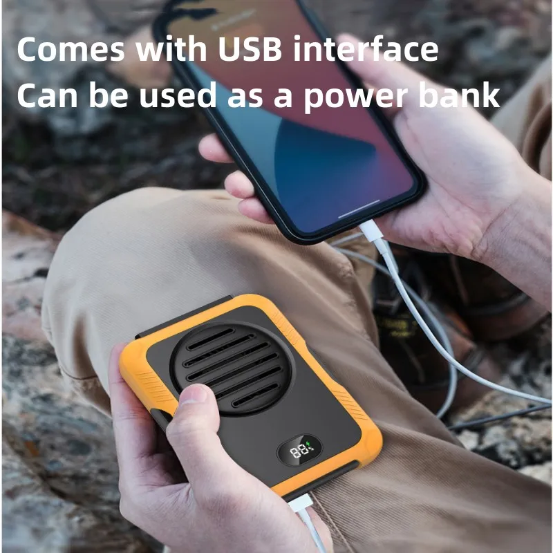New USB Portable Personal Hanging waist Fan Rechargeable battery Ultra quiet Wearable Electric Fan handheld Air Conditioner