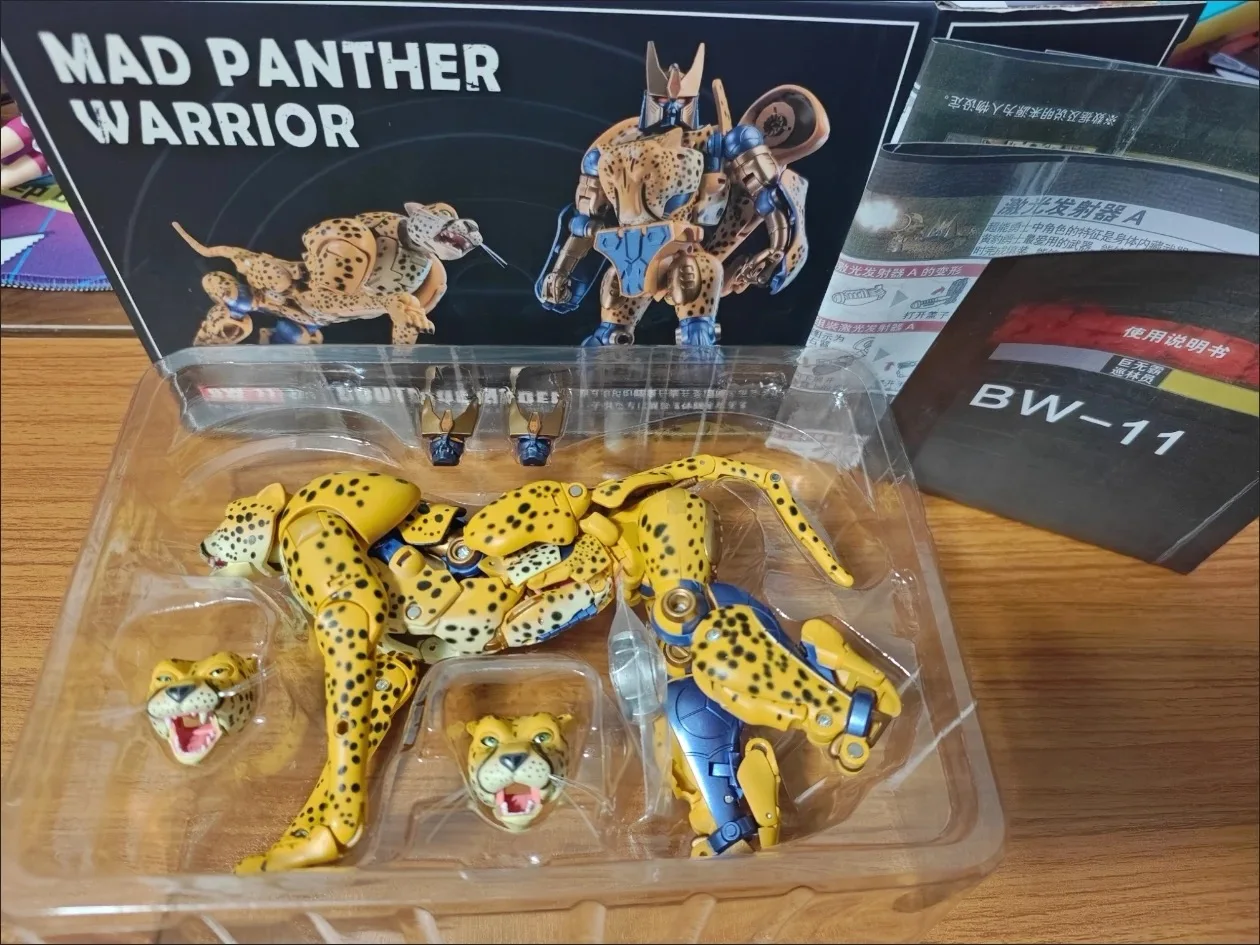 ในสต็อก Transformation BW-11 Cheetor BW11 Beast Wars Mad Panther Warrier MP Scale Action Figure Deformable ของเล่นคอลเลกชัน