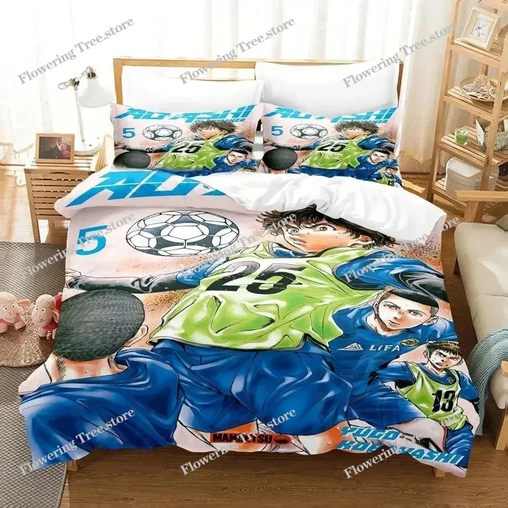 

New 3D Printed Anime Ao Ashi AOASHI Bedding Set Duvet Cover Bed Set Quilt Cover Pillowcase Comforter king Queen Size Boys Adult