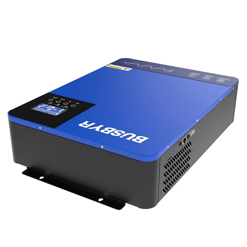 BUSBYR 7KW Hybrid Solar Inverter 48V Pure Sine Wave Inverter On/Off Grid Build in 110A MPPT Charger Max PV 450V Support WiFi