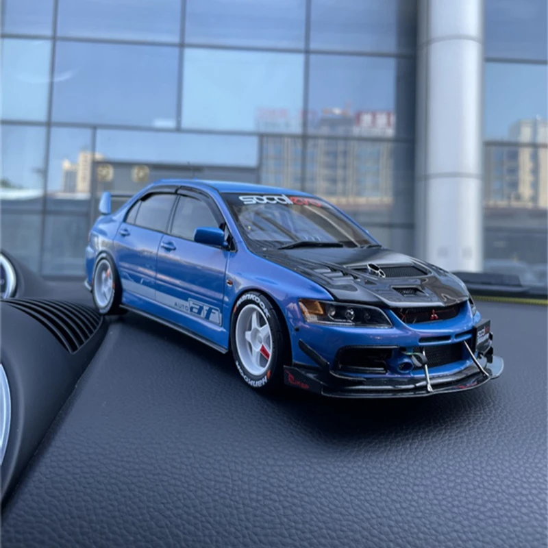 1:24 랜서 EVO IX EVO9 개조 버전 레이싱카 모델 다이캐스트 합금 장난감 모델 시뮬레이션 사운드 및 라이트 어린이 장난감 선물