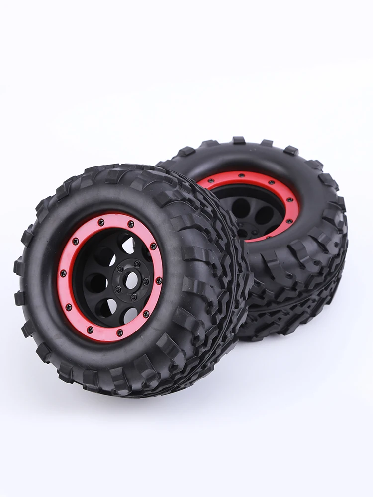 AUSTAR 2pcs RC Car 155mm Beadlock Wheel Rims Tires Kits for 1/8 RC Monster Truck