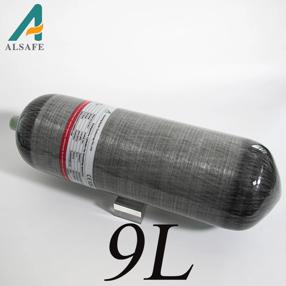 Alsafe Hot Sell 9L-30MPa high pressure carbon fiber SCBA cylinder /SCUBA diving oxygen tank