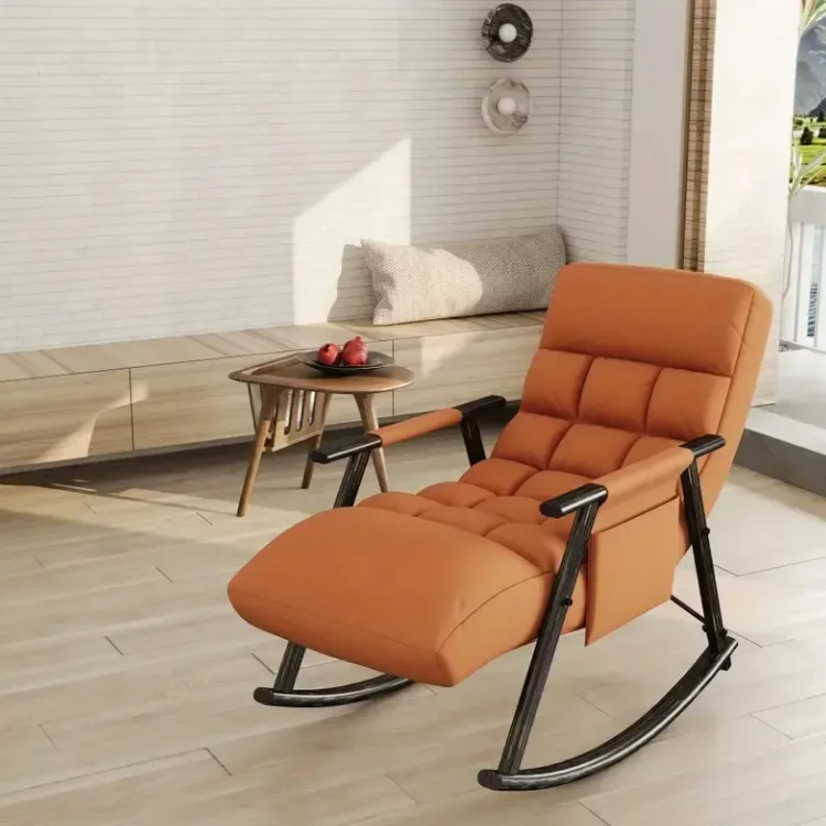 كرسي صالة هزاز متعدد الألوان مريح عالي الجودة مع زاوية خلفية قابلة للتعديل ومحمول وحقيبة تخزين #6