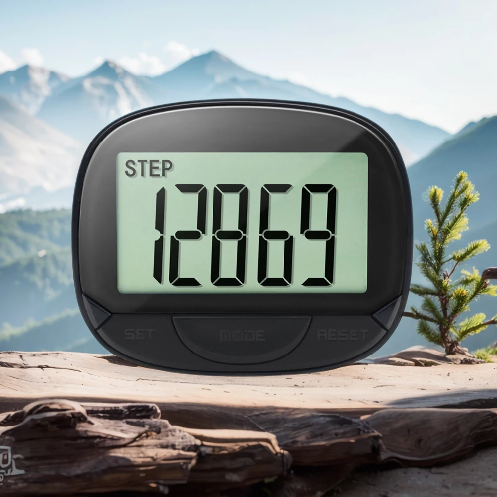 Clip- Pedometer Calorie Pedometer Digital Display Simple Step Tracker Large Screen Multifunctional for Adults Seniors Dog