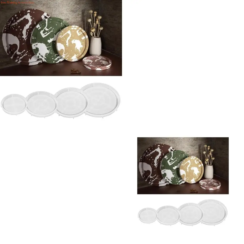 G92D Jewelry Dish Molds Fruit Tray Moulds Round Resin Casting Mold Silicone Dish Mold