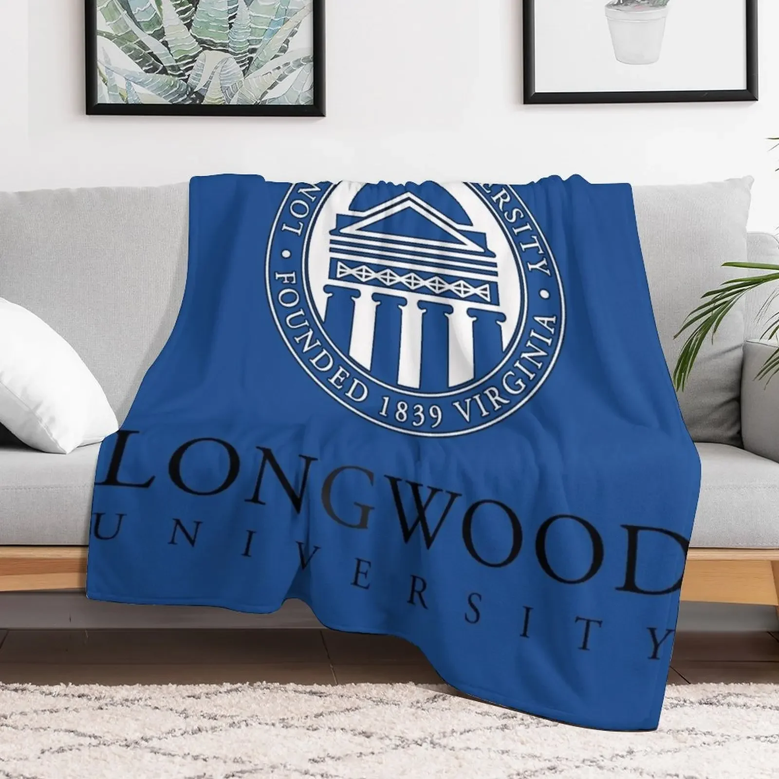 Longwood University Throw Blanket Cozy Light Blanket for Travel Camping Picnic